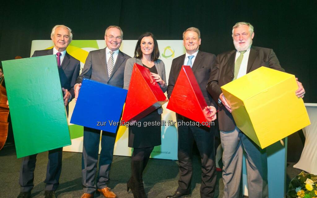 josef Riegler, Stephan Pernkopf, Elisabeth Köstinger, Andrä Rupprechter, Franz Fischler: Ökosoziales Forum Europa: 25 Jahre Ökosoziale Marktwirtschaft, © Aussender (29.10.2014) 