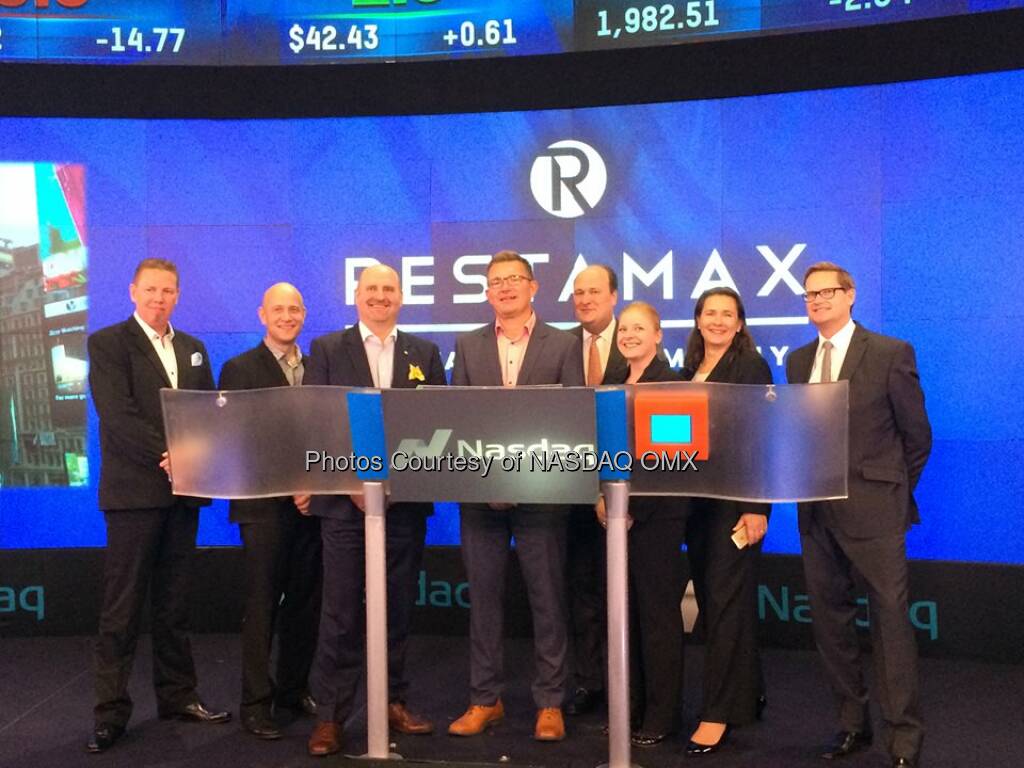 Restamax Oy rings the #Nasdaq Closing Bell! $RESTA  Source: http://facebook.com/NASDAQ (30.10.2014) 