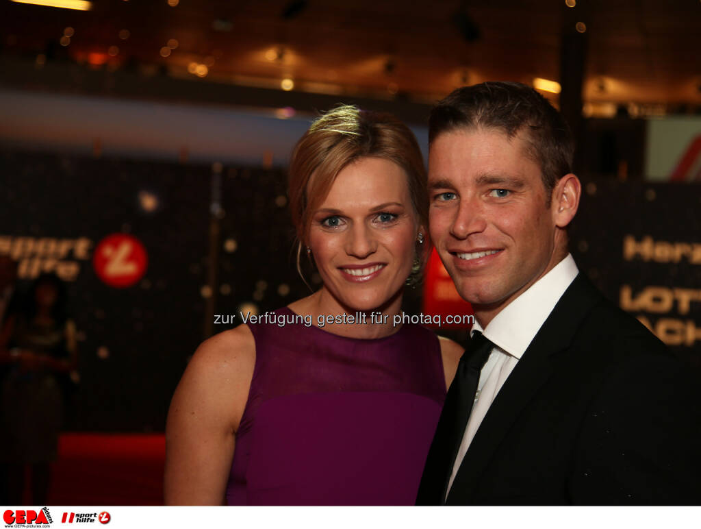 Marlies Schild and Benjamin Raich, Lotterien Gala Nacht des Sports, Photo: Gepa pictures/ Hans Oberlaender, ©  Gepa pictures/ Michael Riedler (31.10.2014) 