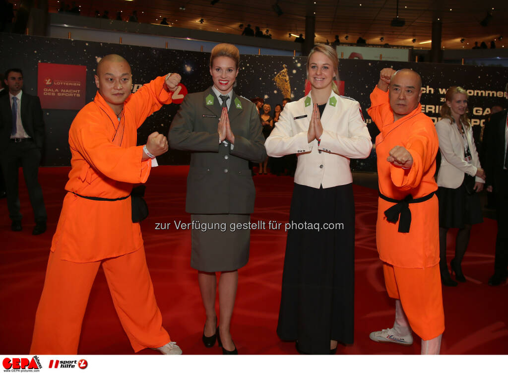 Joerdis Steinegger, Lisa Zaiser and Shaolins, Lotterien Gala Nacht des Sports, Photo: Gepa pictures/ Hans Oberlaender, ©  Gepa pictures/ Michael Riedler (31.10.2014) 