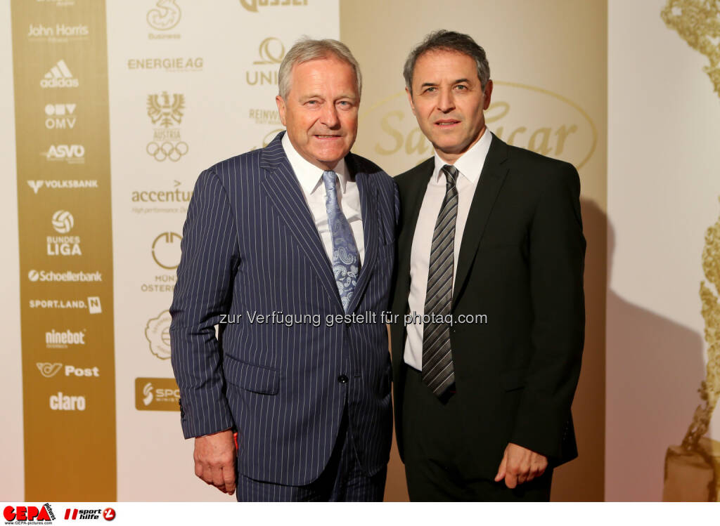 Leo Windtner (OEFB) and Nationalmannschafts Trainer Marcel Koller, Lotterien Gala Nacht des Sports, Photo: Gepa pictures/ Christian Walgram, ©  Gepa pictures/ Michael Riedler (31.10.2014) 