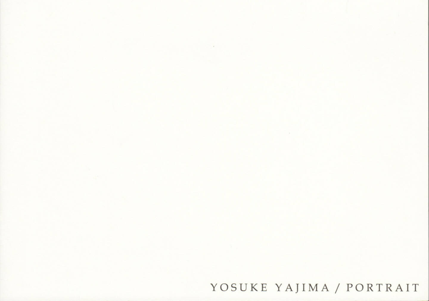 Yosuke Yajima - Portrait, Self published 2013, Cover - http://josefchladek.com/book/yosuke_yajima_-_portrait