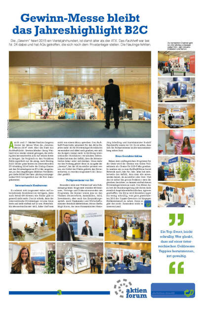 Gewinn-Messe bleibt das Jahreshighlight B2C (04.11.2014) 