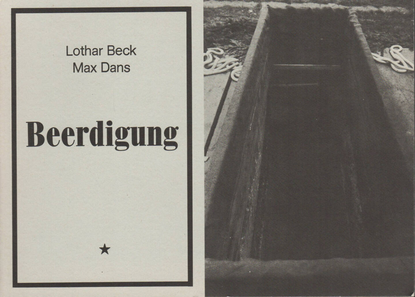 Lothar Beck & Max Dans - Beerdigung, Internationalismus Verlag 1977, Cover - http://josefchladek.com/book/lothar_beck_max_dans_-_beerdigung