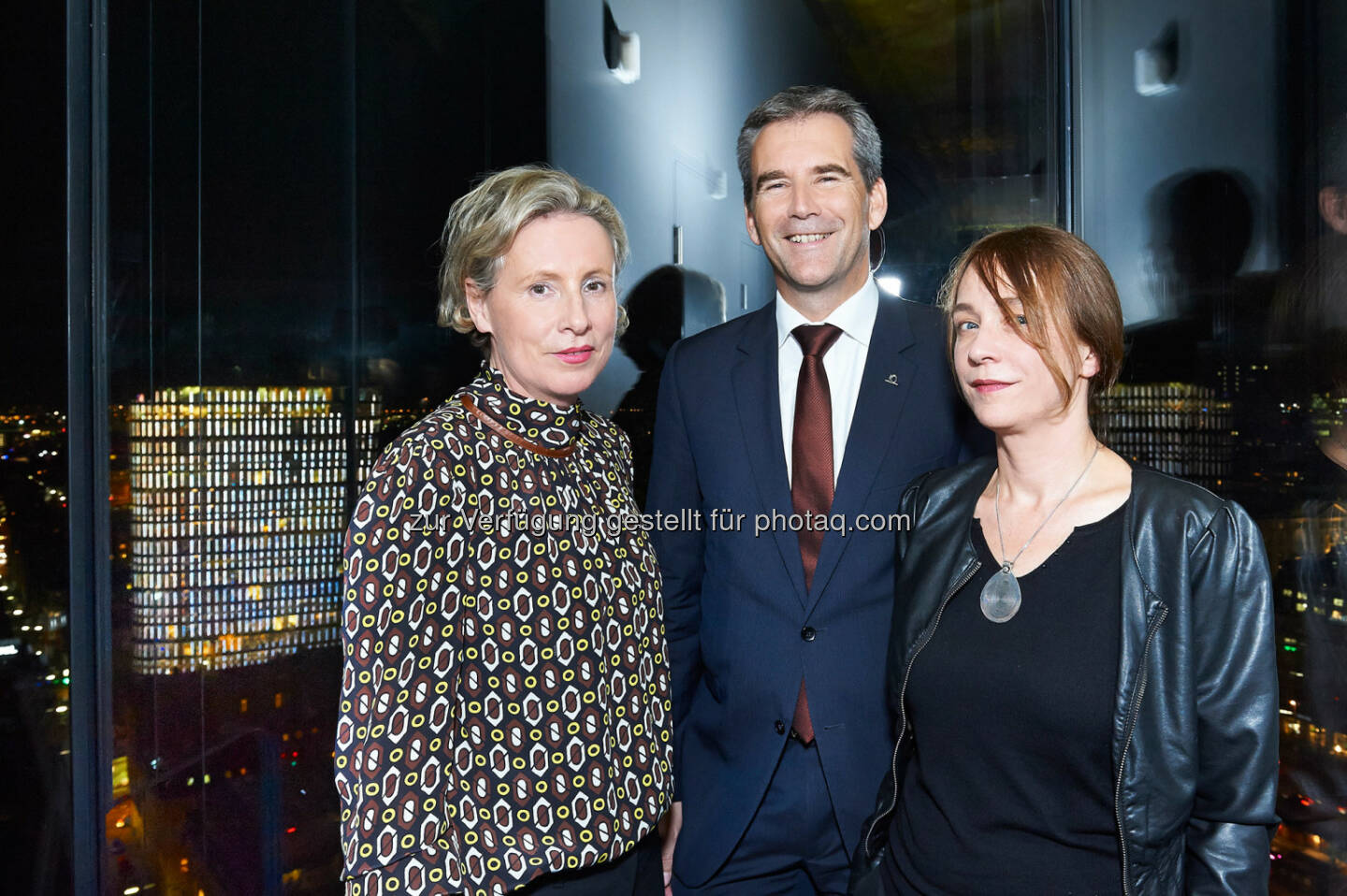 Karola Kraus (mumok), Hartwig Löger (UNIQA Österreich), Constanze Ruhm (Professorin der Klasse Kunst und digitale Medien): mumok Museum Moderner Kunst: mumok und Uniqa Österreich: Startschuss zur Kunstkooperation Kunst am Tower