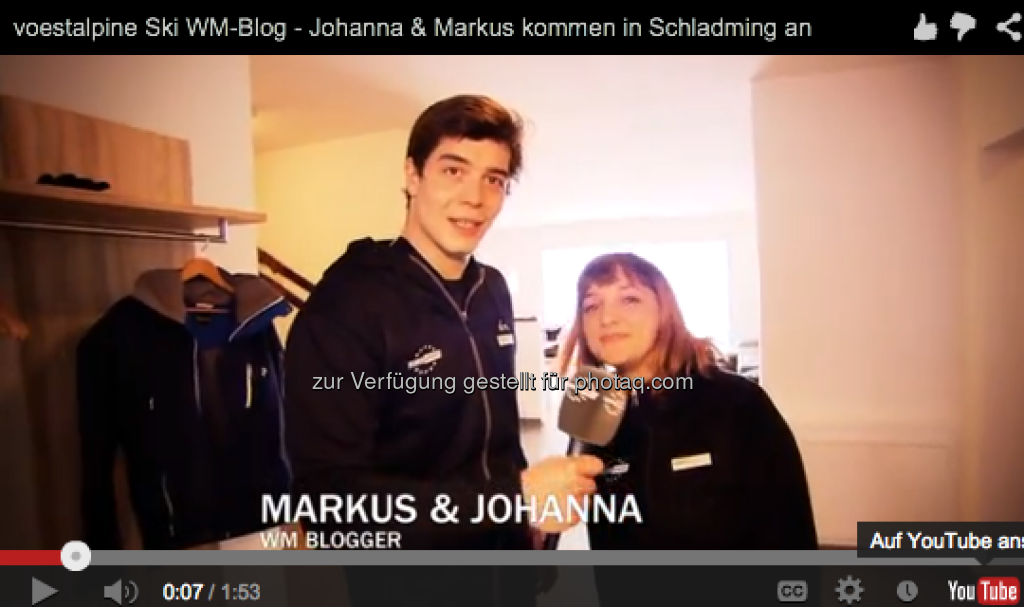 Johanna Holzer und Markus Kerschbamer zeigen das Appartement, das sie bei der alpinen Ski WM bewohnen. http://voestalpine-wm-blog.at/2013/02/04/das-blogger-appartement-und-die-erste-pressekonferenz/#.UQ--l47aK_Q, © <a href=