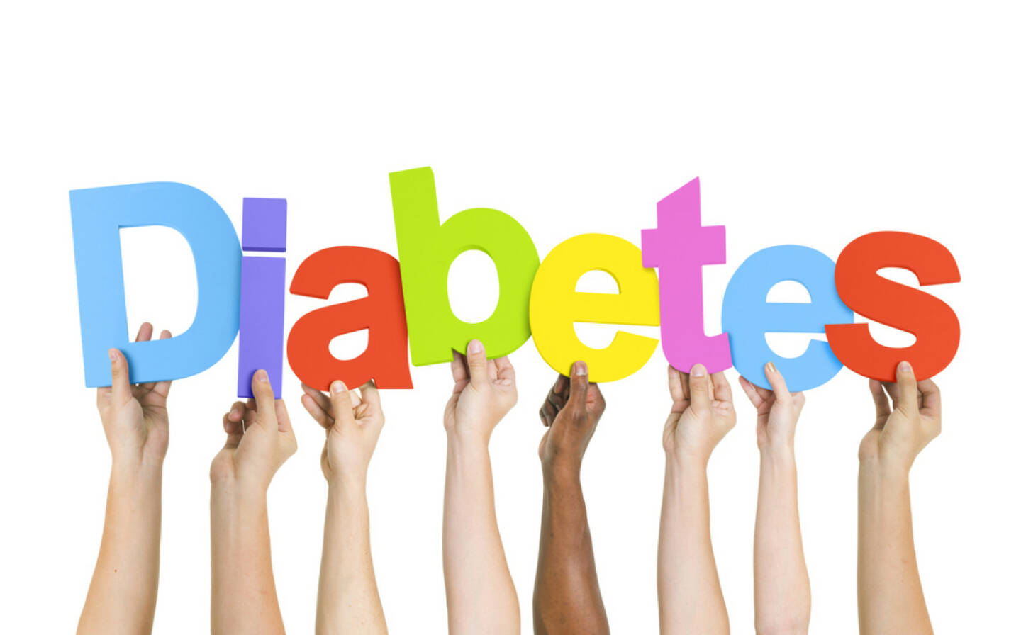 Diabetes, http://www.shutterstock.com/de/pic-180807413/stock-photo-multi-ethnic-group-of-diverse-people-holding-letters-that-form-diabetes.html