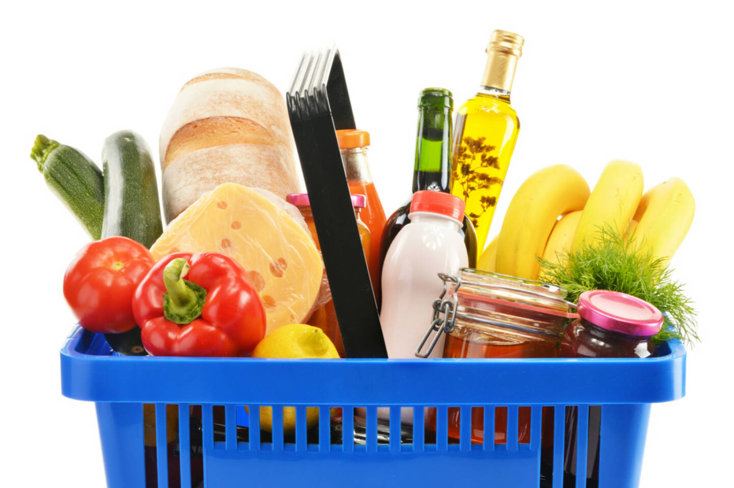 Diabetes, Essen, einkaufen, Warenkorb, Konsum, http://www.shutterstock.com/de/pic-142229617/stock-photo-plastic-shopping-basket-with-variety-of-grocery-products-isolated-on-white.html