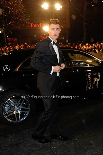 Miroslav Klose, Verleihung des Bambi 2014 in Berlin am 13.11.2014, Foto:  © Daimler AG , © Daimler AG (14.11.2014) 