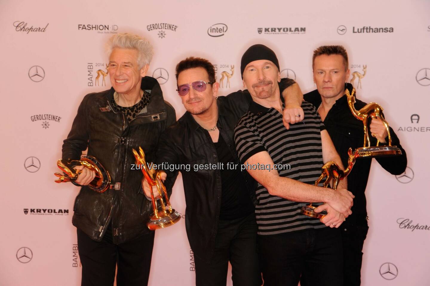 U2, Verleihung des Bambi 2014 in Berlin am 13.11.2014, Foto:  © Daimler AG 