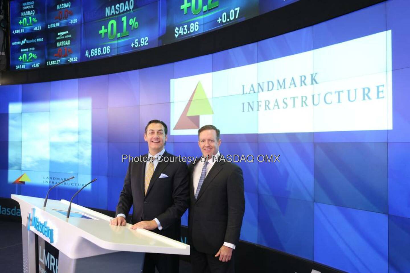 Landmark Infrastructure Partners LP rings the Nasdaq closing bell! $LMRK  Source: http://facebook.com/NASDAQ