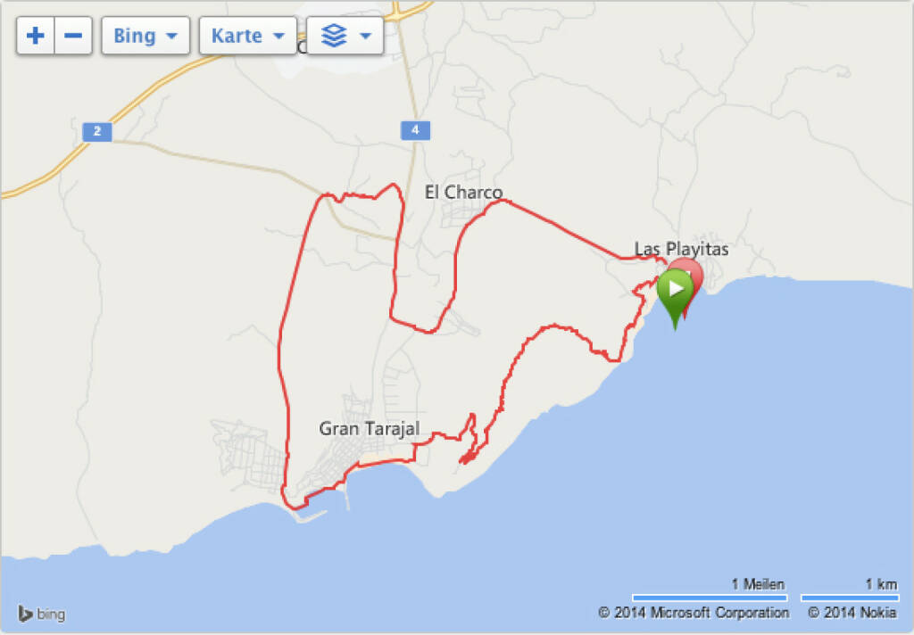 : Fuerteventura, 18 km über Berge (15.11.2014) 
