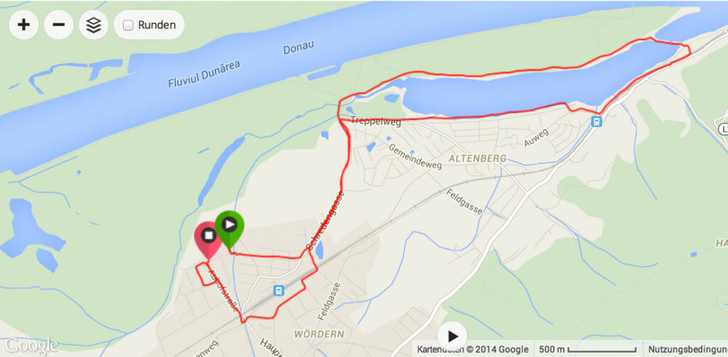 Martina Draper: Wördern, Donau Altarm Runde, 10k (15.11.2014) 