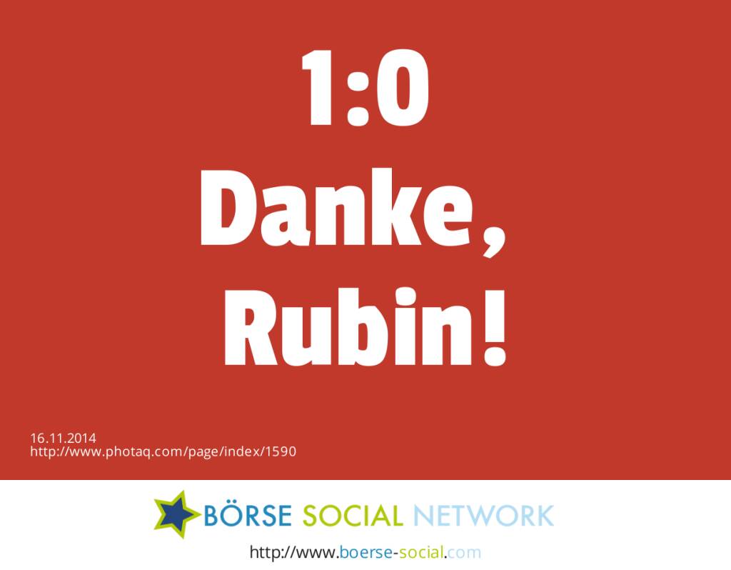 1:0 Danke, Rubin!  (16.11.2014) 