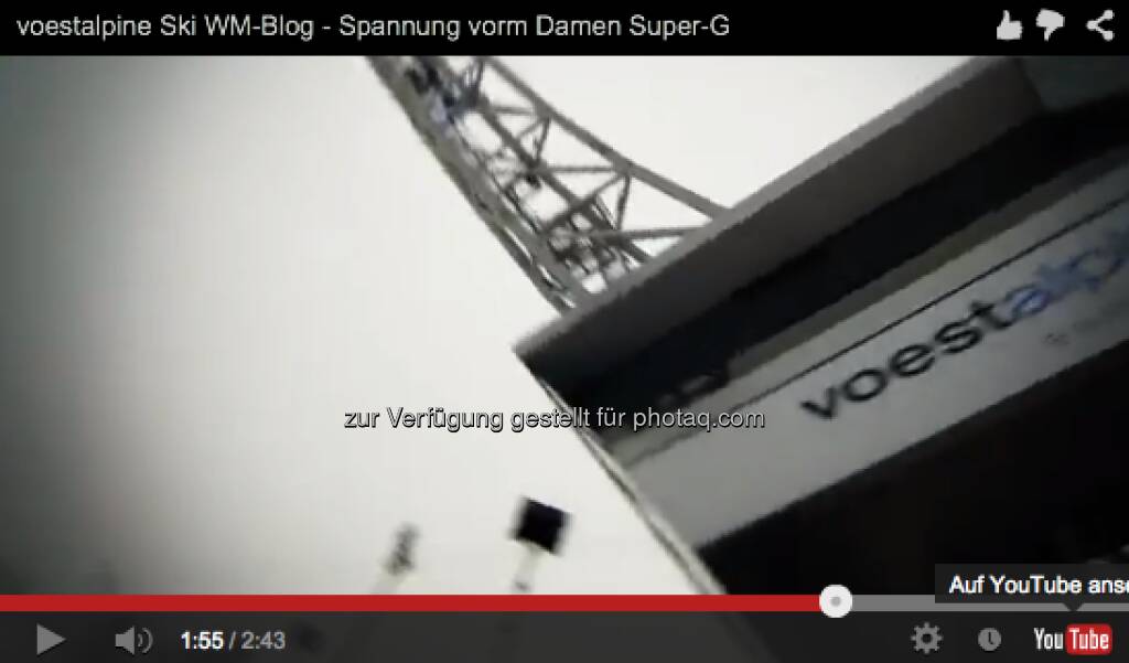 Video vor dem Damen Super G http://voestalpine-wm-blog.at/2013/02/05/voestalpine-ski-wm-blog-spannung-vorm-damen-super-g/#.UREkio7aK_Q, © <a href=