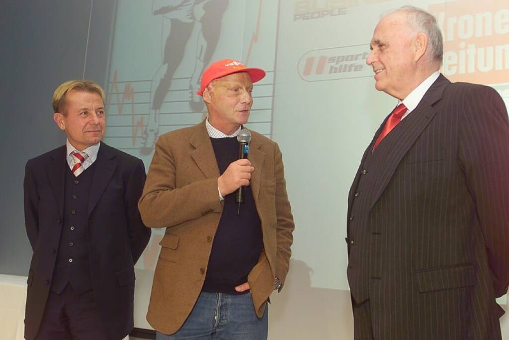 Karl Schweitzer, Niki Lauda, Michael Kuhn (17.11.2014) 
