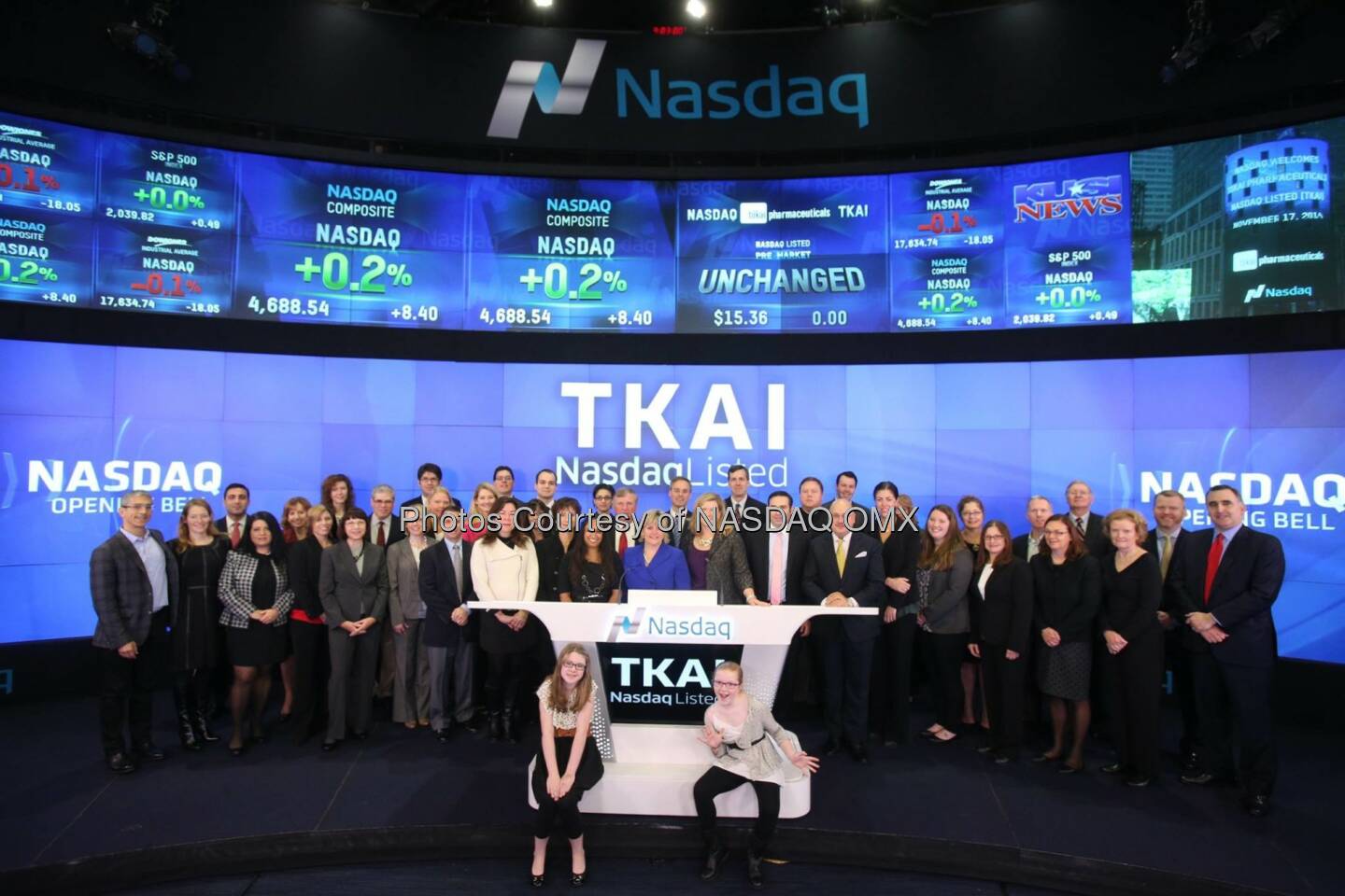 Tokai Pharmaceuticals, Inc. rings the #Nasdaq Opening Bell $TKAI  Source: http://facebook.com/NASDAQ