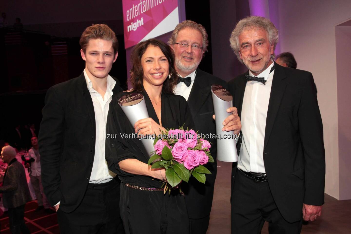 Max von der Groeben, Jana Pallaske, Martin Moszkowicz, CEO Constantin Film, Franz Woodtly, member of the board of Constantin. Film. Constantin Film: Fack Ju Göhtest Wideo Tschämpion