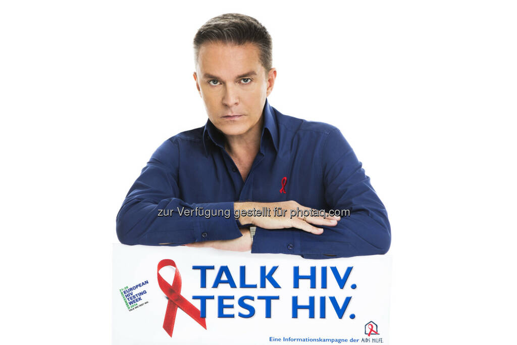 Alfons Haider (Kampagnenbotschafter der HIV-Testwoche) - Start der European HIV Testing Week. Die Aids Hilfe Wien sowie HIV-ExpertInnen aus dem Gesundheitsbereich beteiligen sich (Bild: Jürgen Hammerschmid für Aids Hilfe Wien), © Aussender (21.11.2014) 