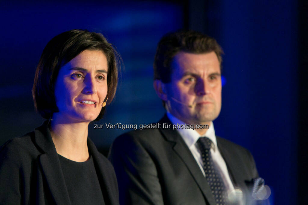 Birgit Noggler (CFO Immofinanz), Dietmar Reindl (COO Immofinanz), http://privatanleger.immofinanz.com/, © Martina Draper für Immofinanz (27.11.2014) 