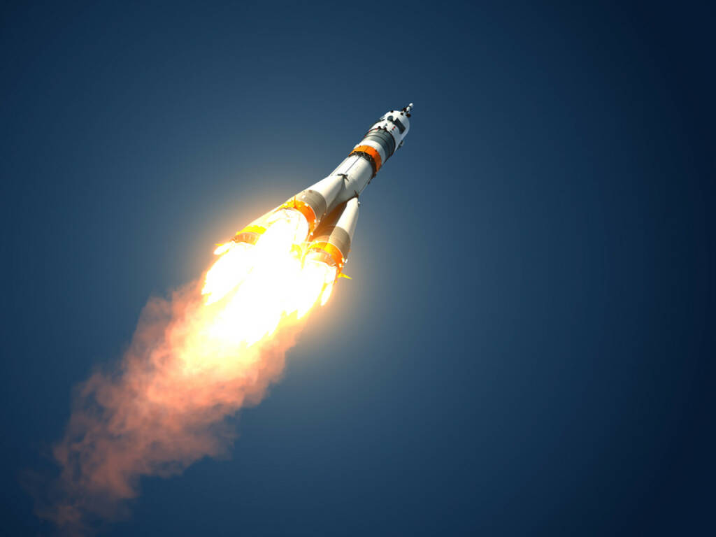 Rakete, Start, abheben, abfliegen, hinauf, Höhe, Sieger, Gewinner, fliegen, http://www.shutterstock.com/de/pic-191556596/stock-photo-carrier-rocket-takes-off-d-scene.html, © www.shutterstock.com (22.03.2025) 