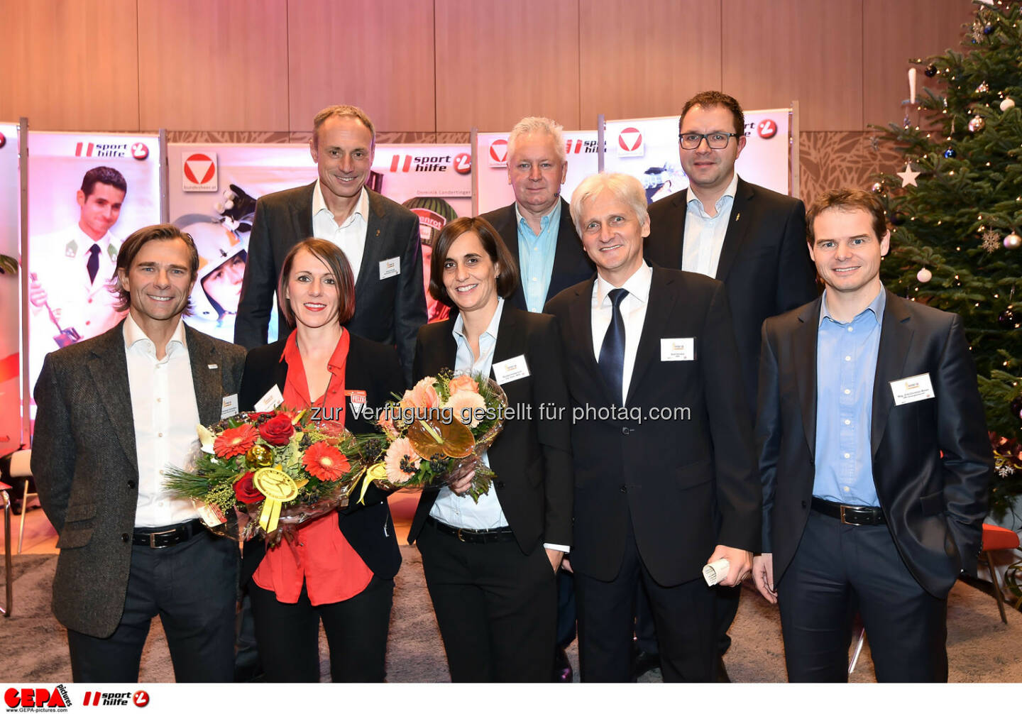 Christoph Schmoelzer, Nicole Trimmel, Anton Schutti, Renate Imobersdorf, Sigi Heinrich, Zsolt Kovacs, Wolfgang Mayer und Christian Moser. (Photo: GEPA pictures/ Martin Hoermandinger)