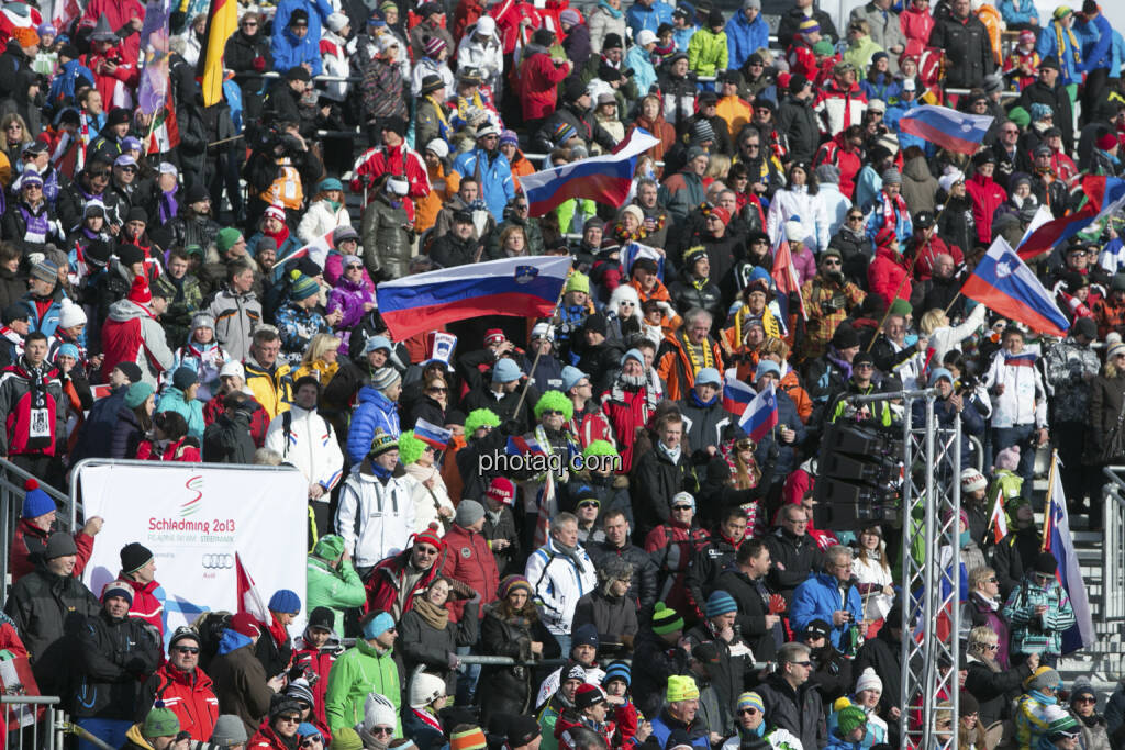 Publikum, Alpine Ski WM 2013, Schladming, © finanzmarktfoto.at/Martina Draper (09.02.2013) 