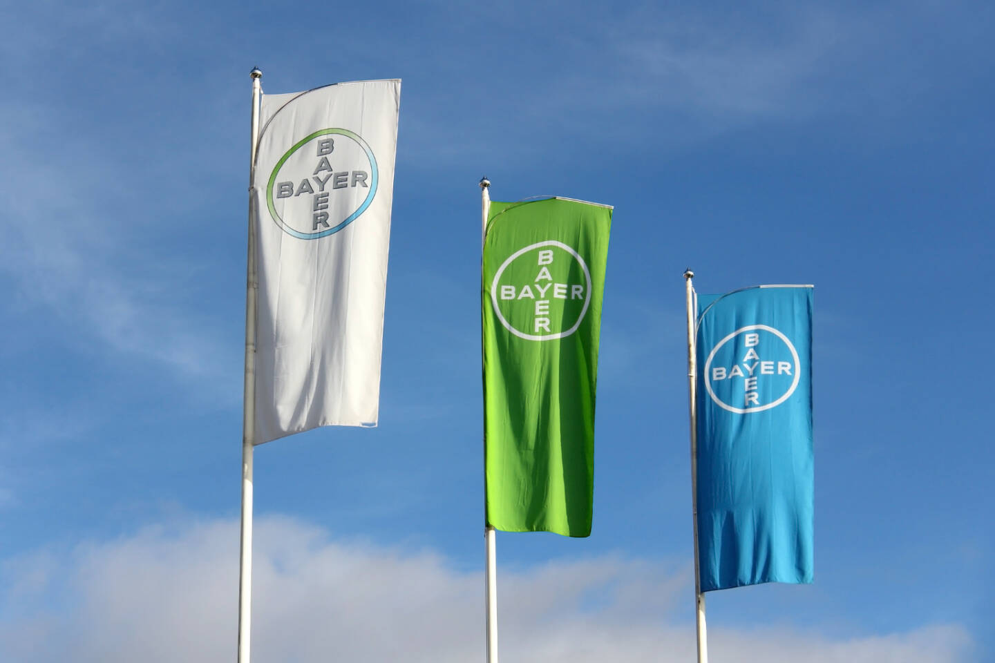 Bayer, Logo, Flaggen <a href=http://www.shutterstock.com/gallery-576805p1.html?cr=00&pl=edit-00>Taina Sohlman</a> / <a href=http://www.shutterstock.com/editorial?cr=00&pl=edit-00>Shutterstock.com</a>