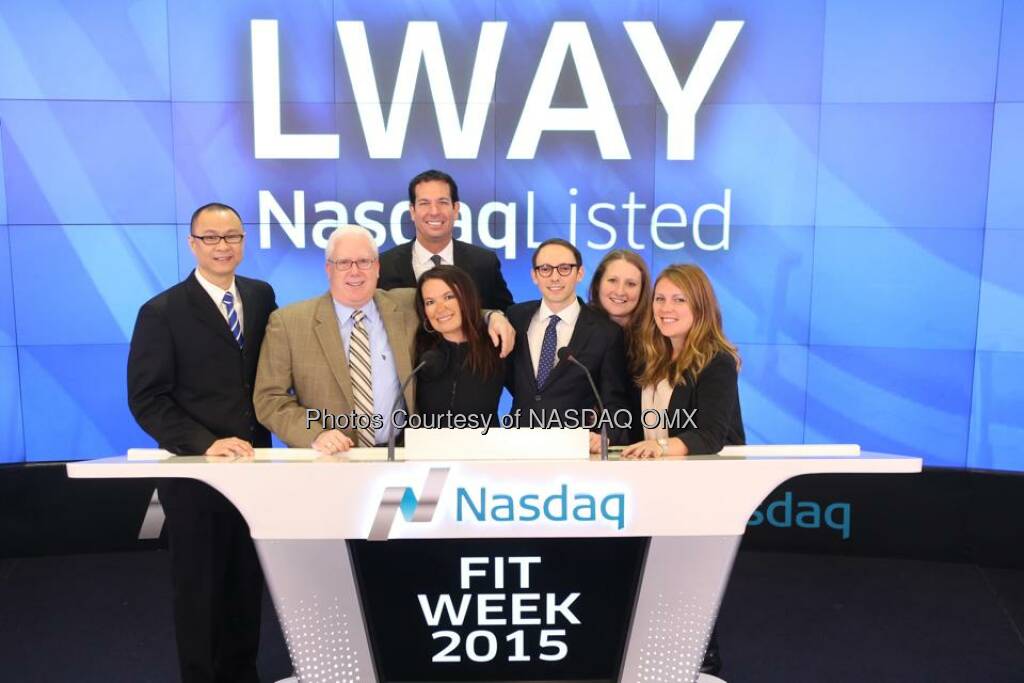 Lifeway Kefir rang the Nasdaq Opening Bell! $LWAY  Source: http://facebook.com/NASDAQ (06.01.2015) 