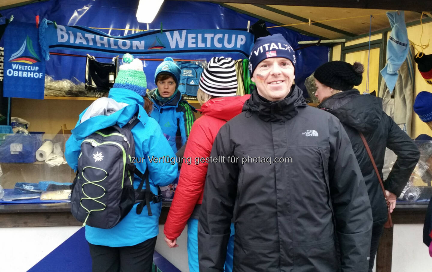 Christian-Hendrik Knappe (Deutsche Bank) beim Biathlon in Oberhof
