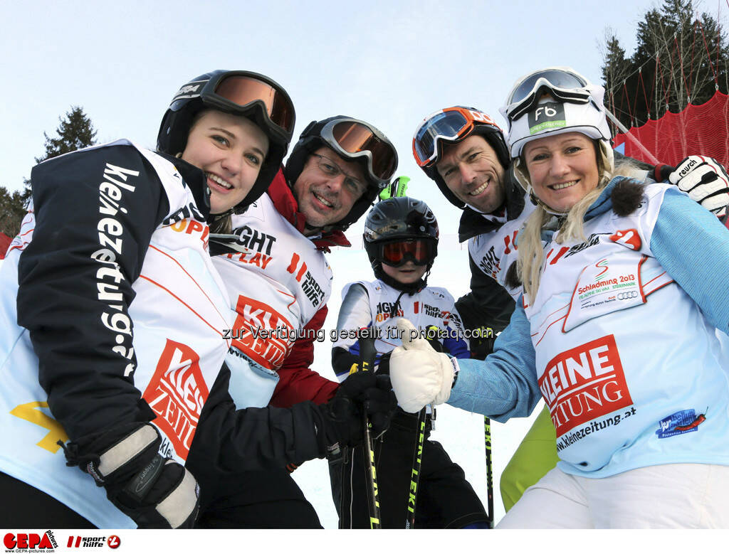 Kathrin Lemsitzer, Klaus Pekarek, Matthias Baier, Michael Kummerer und Renate Goetschl. Foto: GEPA pictures/ Hans Simonlehner, © GEPA/Sporthilfe (10.02.2013) 