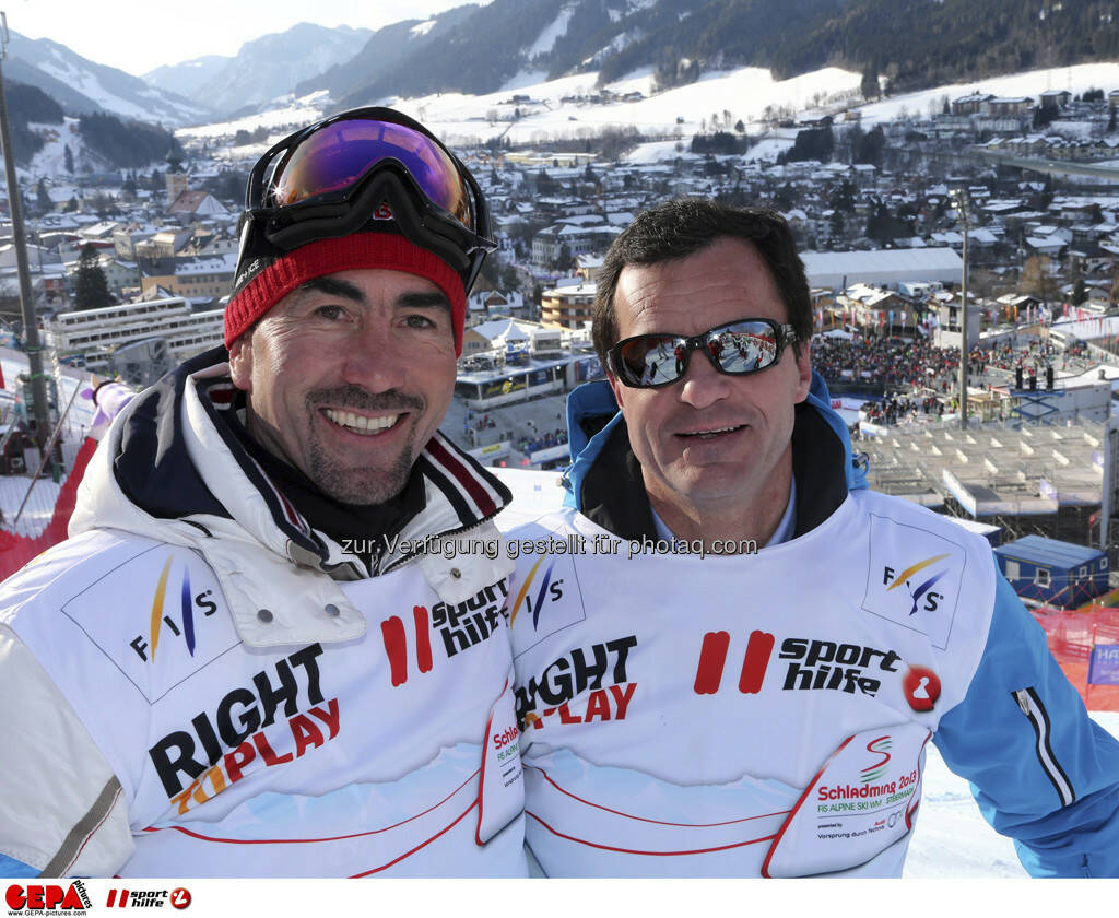 Luc Alphand und Michel Vion. Foto: GEPA pictures/ Hans Simonlehner, © GEPA/Sporthilfe (10.02.2013) 