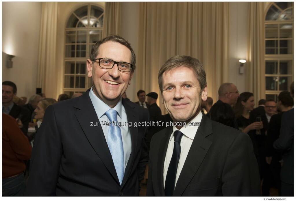 Christian Strasser, Direktor MuseumsQuartier Wien; Kulturminister Josef Ostermayer - MuseumsQuartier Wien: Jahresauftakt im MuseumsQuartier Wien (Bild: MuseumsQuartier Wien, Fotograf Lukas Beck), © Aussendung (15.01.2015) 