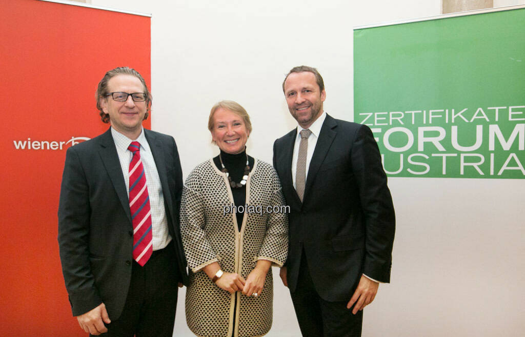 ZFA Vorstand: Markus Kaller (Erste Group), Heike Arbter (RCB), Frank Weingarts (UniCredit), © photaq/Martina Draper (17.01.2015) 