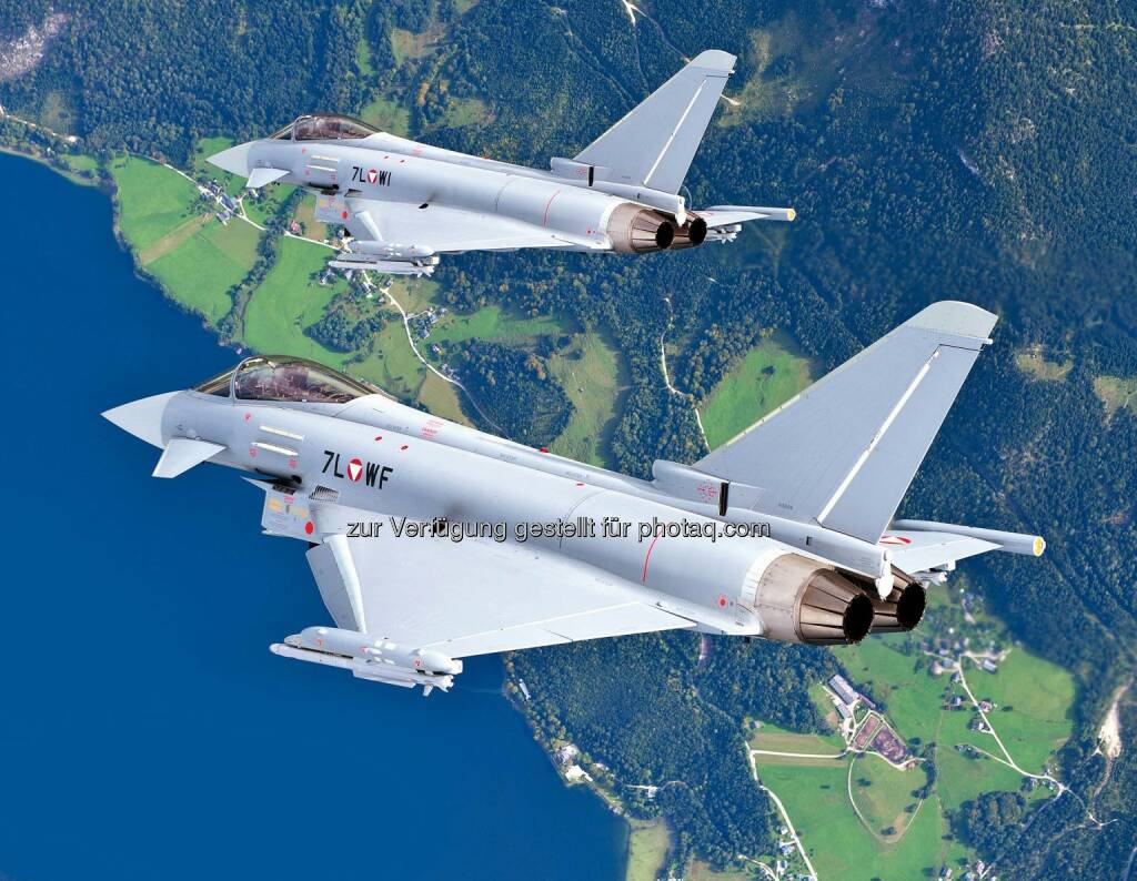 Eurofighter Jagdflugzeug GmbH: Eurofighter sichern Luftraum während des Weltwirtschaftsforums 2015 in Davos, © Aussendung (19.01.2015) 