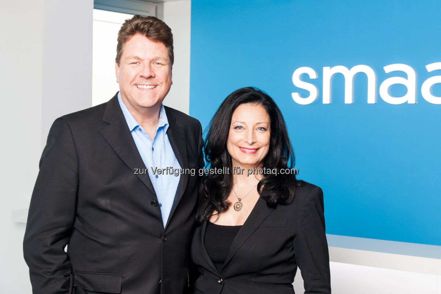 Ragnar Kruse und Petra Vorsteher - Gründer von Smaato. Mobile Advertising wächst ungebrochen: Smaato, größte Auktionsplattform für mobile Werbung, baut globale Führung aus. (Bild: obs/Smaato/Julia Grudda)