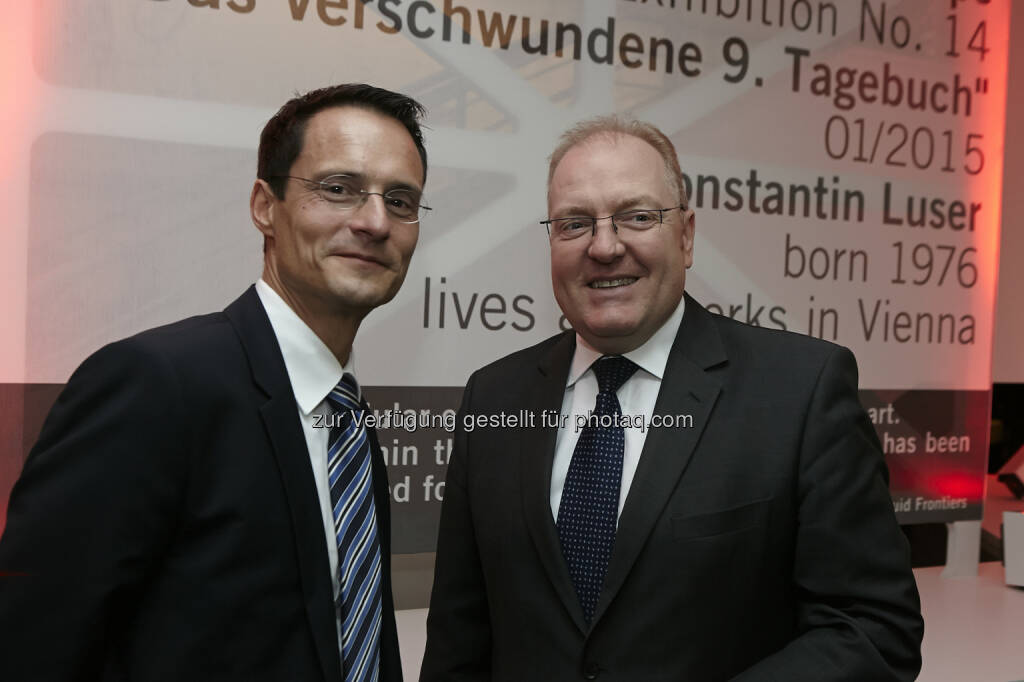 Accenture Managing Director Daniel Baur mit Helmut Bernkopf, Vorstand UniCredit Bank Austria, © Accenture (21.01.2015) 