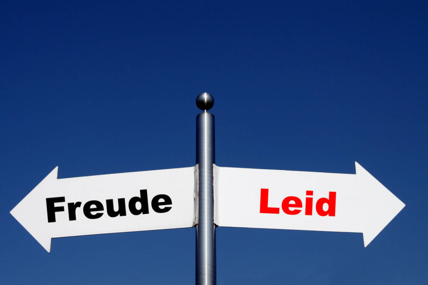 Gegenteil, Freude, Leid, Freud und Leid, http://www.shutterstock.com/de/pic-202819066/stock-photo-arrows-with-the-german-words-freud-leid-translation-happiness-sorrow.html