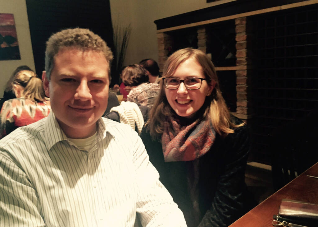 Mit Karoline Lutz und Patrick Weninger beim Deloitte Sport Talk im Pasta e Basta (27.01.2015) 