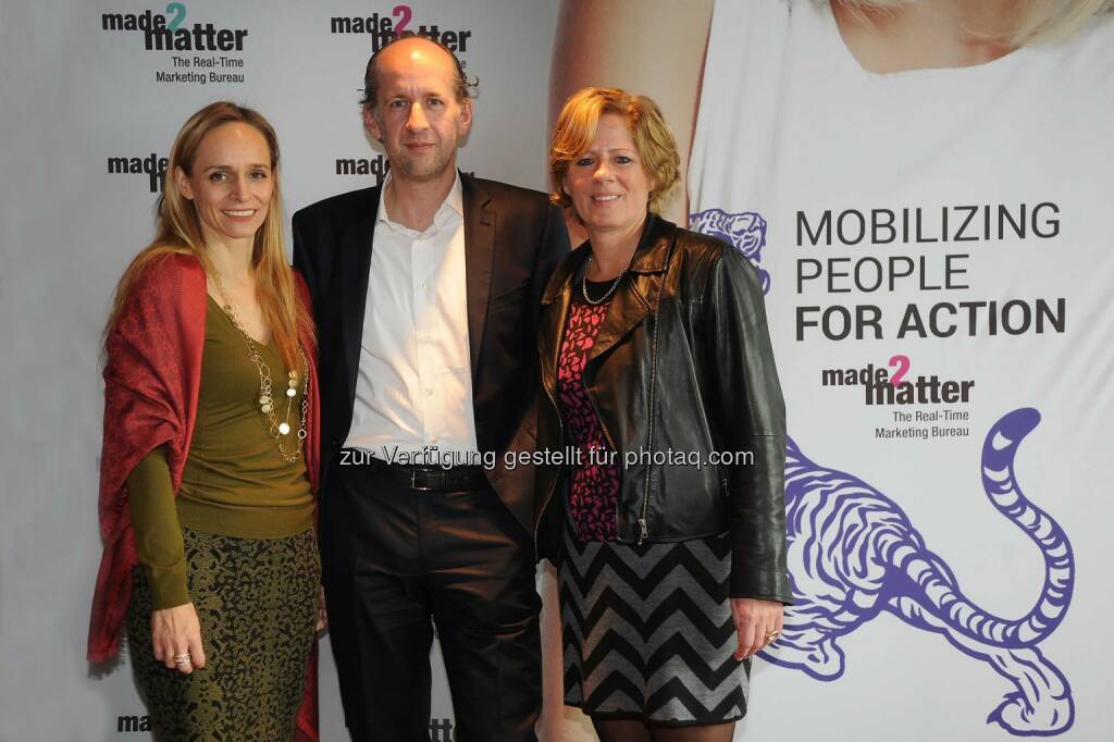 Aglaja Przyborski, Herbert Kling, Grace Pardy -  EmoLogic erschließt Markenrelevanz durch erstmalige Messbarkeit von Emotionen für die Marktforschung (Bild: made2matter/APA-Fotoservice/Hutter), © Aussendung (28.01.2015) 