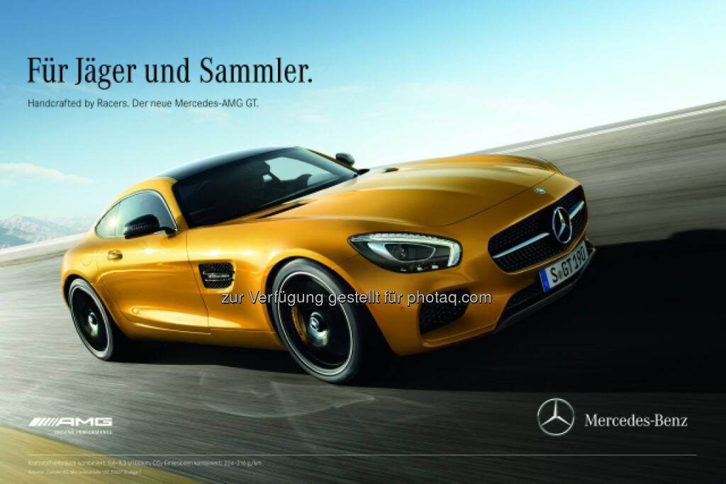 Mercedes-AMG GT „Mercedes-AMG GT - Handcrafted by Racers”: Unter dem Claim „Handcrafted by Racers“ startet die Kampagne des Mercedes-AMG GT ihren Angriff auf die Herzen der Sportwagen-Enthusiasten., © Aussendung (30.01.2015) 