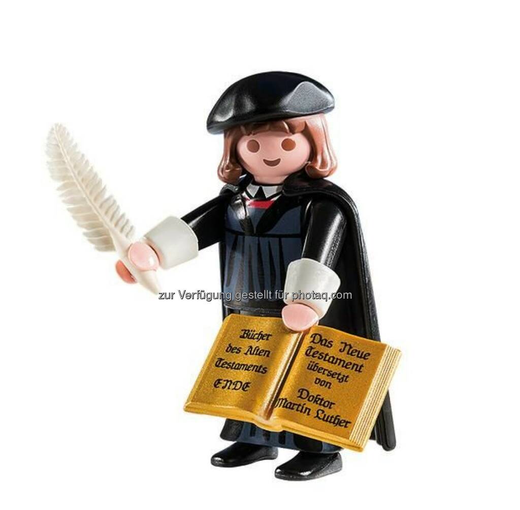 Die Congress- und Tourismus-Zentrale Nürnberg hat zusammen mit der Deutschen Zentrale für Tourismus DZT und Playmobil einen Reformations-Botschafter entwickelt: Martin Luther als Spielfigur, © Aussendung (06.02.2015) 