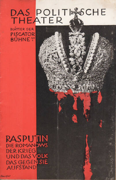 Blätter der Piscatorbühne - Das politische Theater - Rasputin, die Romanows..., Bepa-Verlag 1927, Cover -  http://josefchladek.com/book/blatter_der_piscatorbuhne_-_das_politische_theater_-_rasputin_die_romanows_der_krieg_und_das_volk_das_gegen_sie_aufstand_november_1927, © (c) josefchladek.com (14.02.2015) 