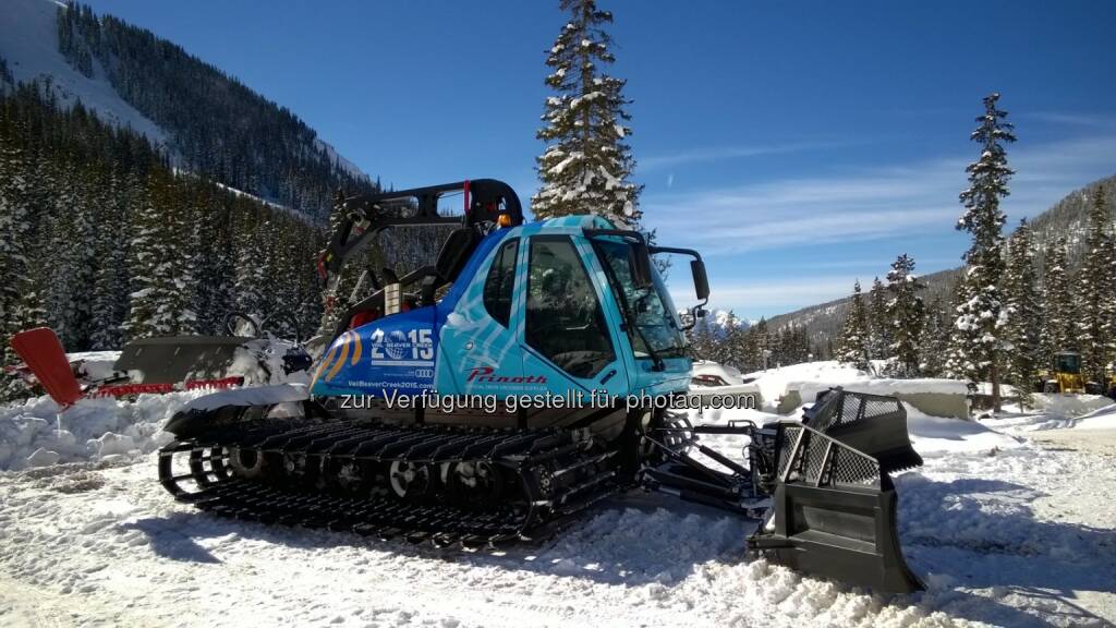 Prinoth AG: Prinoth ebnet den Weg für fünf Weltmeistertitel. Das Südtiroler Unternehmen Prinoth, Hersteller von Pistenfahrzeugen und offizieller Sponsor bei der WM, sorgte bei der WM für weltmeisterliche Pisten., © Aussendung (18.02.2015) 