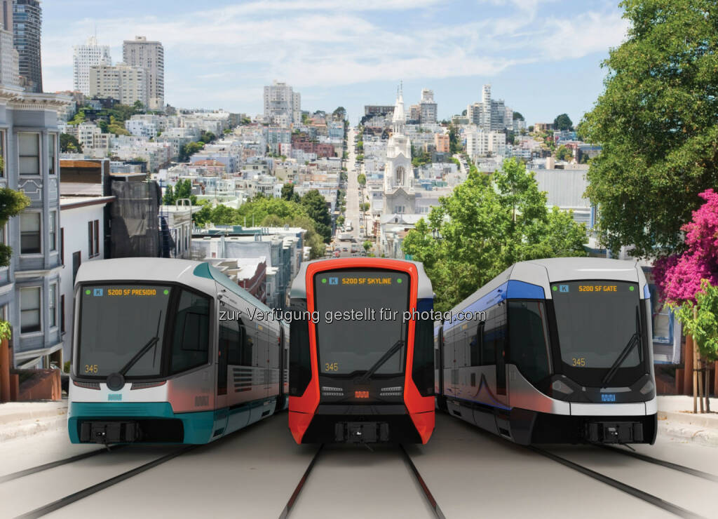 Die Verkehrsbehörde von San Francisco hat Siemens mit der Lieferung von 175 Stadtbahnwagen im Wert von 648 Millionen USD beauftragt. Einschließlich der Option über weitere 85 Wagen ist dies einer der größten Aufträge für Nahverkehrsfahrzeuge, der in den USA jemals vergeben wurde. , © Aussendung (20.02.2015) 