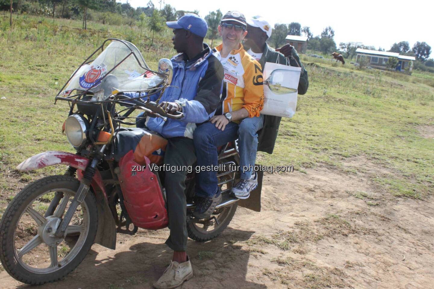 Thomas Kratky auf einem Boda Boda