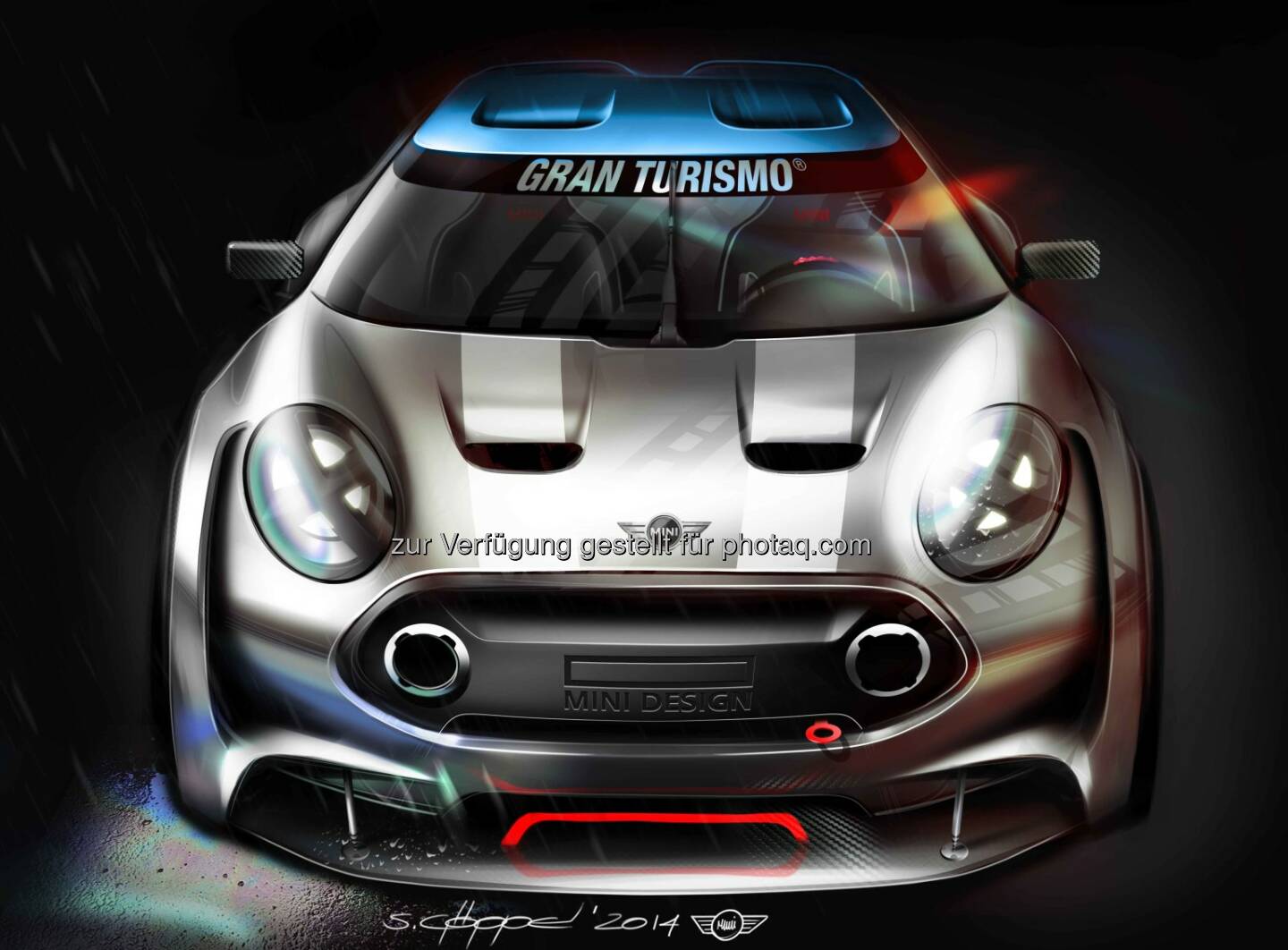 Mini Goes Gran Turismo® 6. Gamer können ab März den virtuellen MINI Clubman Vision Gran Turismo fahren.
