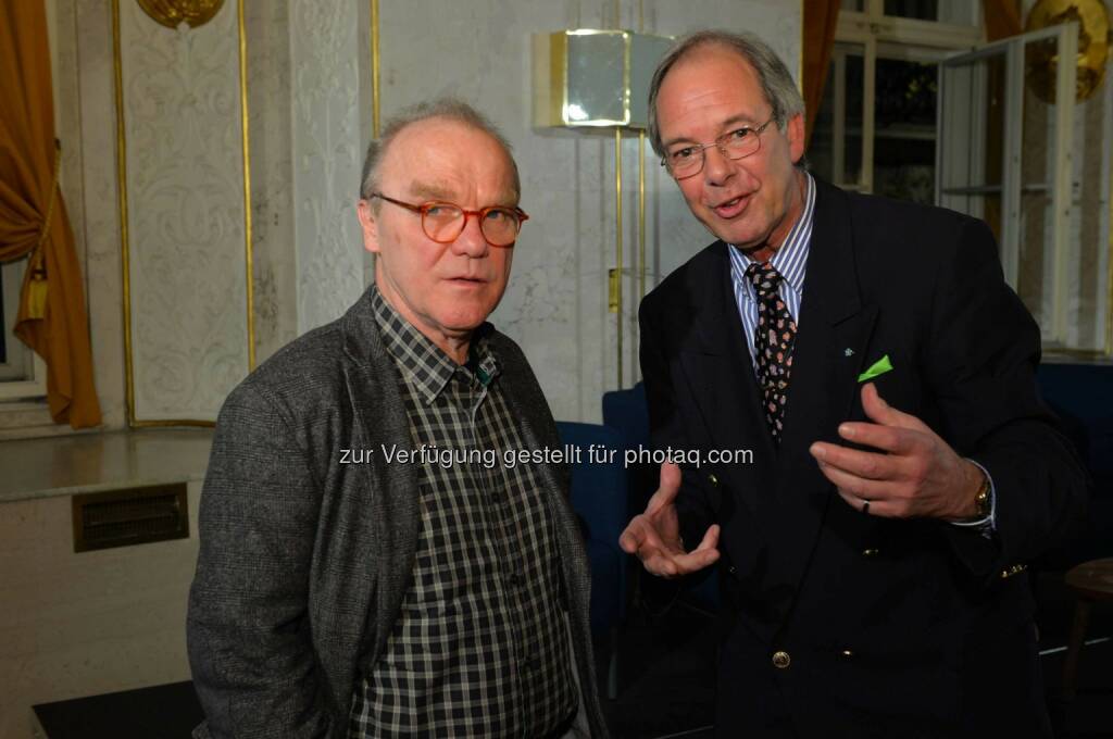 Schriftsteller Michael Köhlmeier, Schauspieler Freddy Schwardtmann, © leisure.at/Oreste Schaller (25.02.2015) 