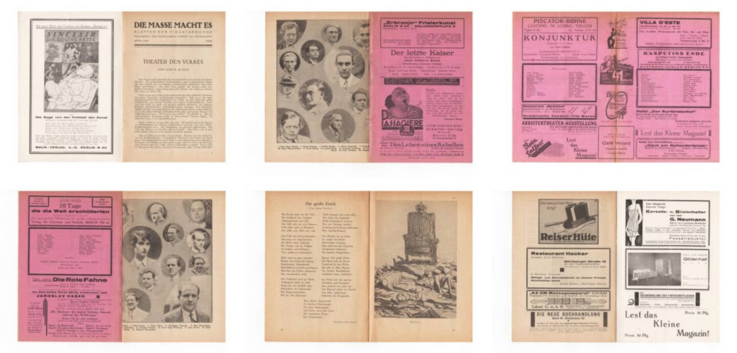 Blätter der Piscatorbühne - Die Masse macht es, Bepa-Verlag 1928, Beispielseiten, sample spreads - http://josefchladek.com/book/blatter_der_piscatorbuhne_-_die_masse_macht_es