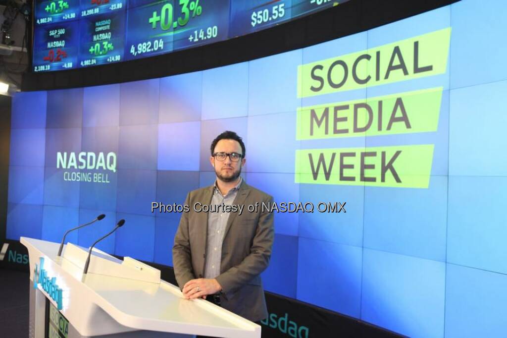 Social Media Week rang the Nasdaq Closing Bell! #SMWNYC  Source: http://facebook.com/NASDAQ (27.02.2015) 
